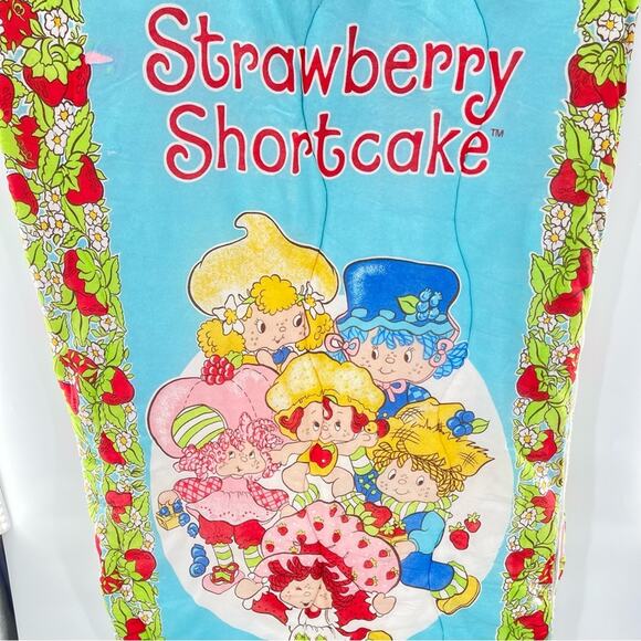 Vintage 80’s Strawberry Shortcake and Friends Colotful Characters Sleeping Bag - Picture 10 of 14
